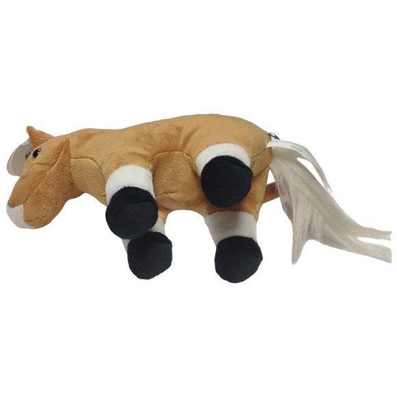 2004 Wishpets "Major" Horse Soft Plush Purse Bag w/Zipper Brown White Stuffed - Picture 11 of 11